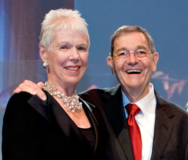 Keith and Patricia McKennon dressed nice for ceremony