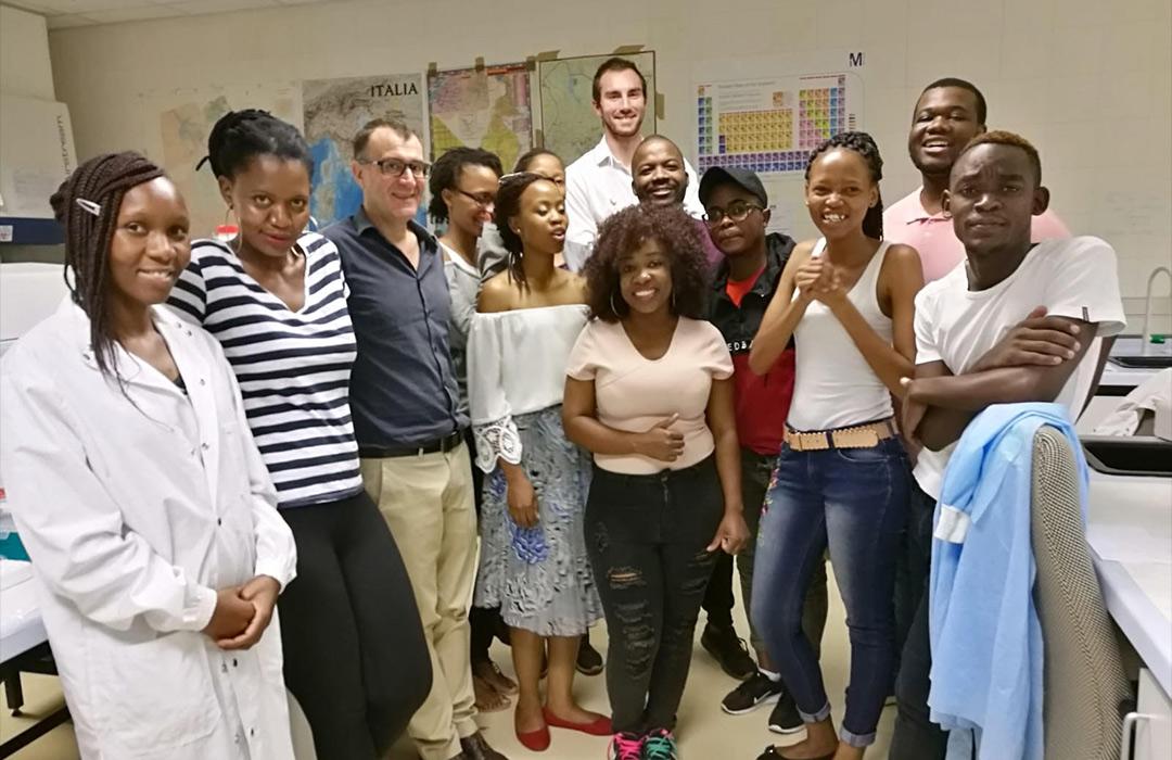 Bango with his lab team