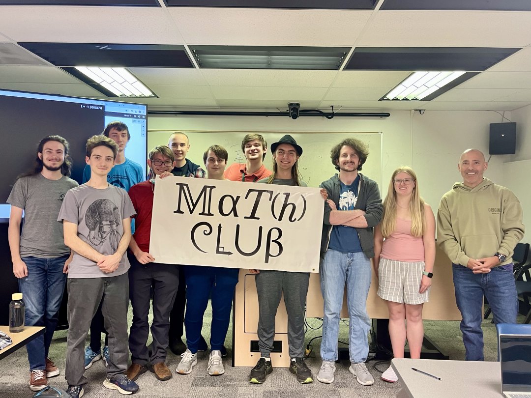 The Math Club poses for a photo during the first meeting of Fall term 24-25.