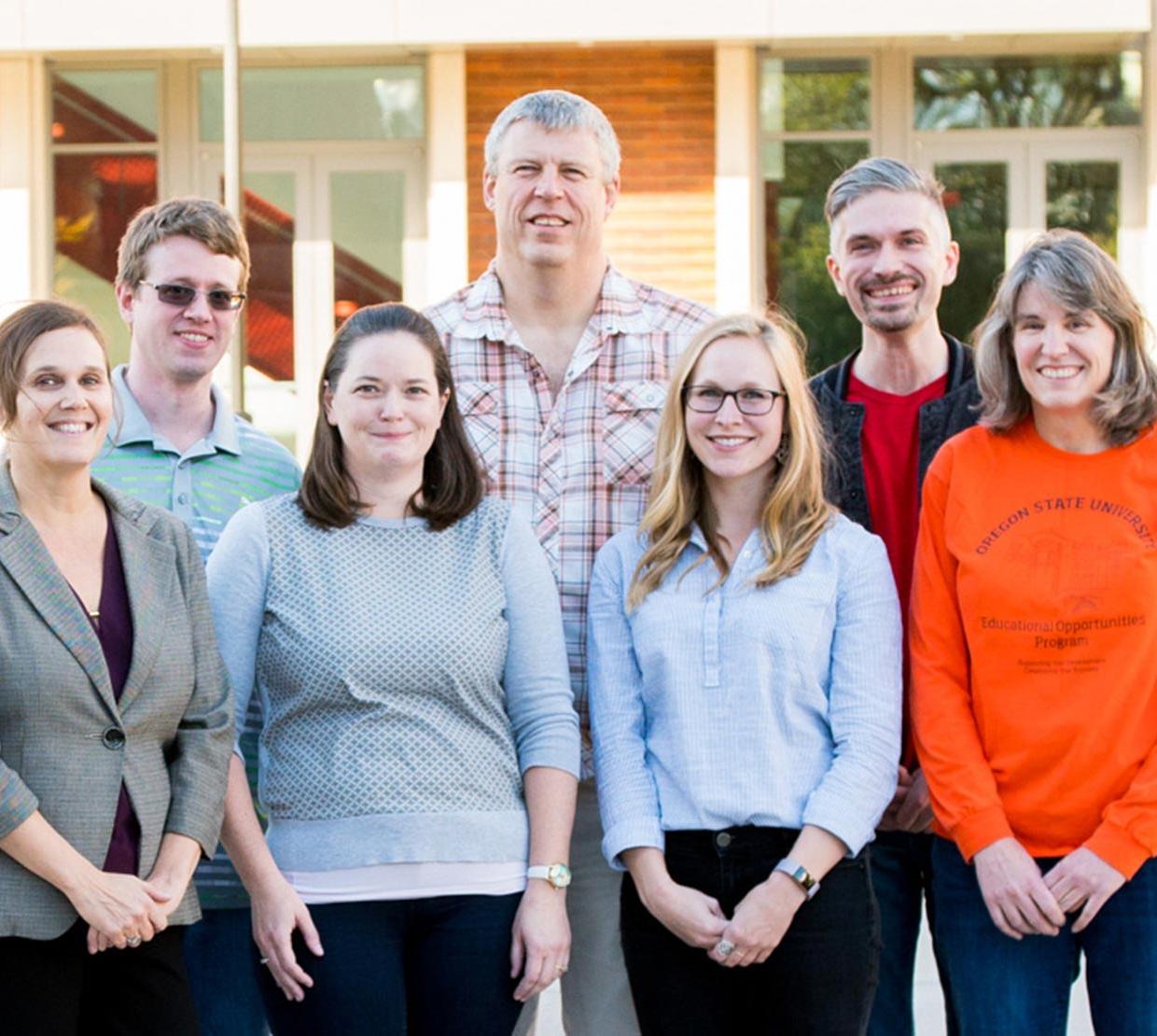 OSU math faculty in front of LINC