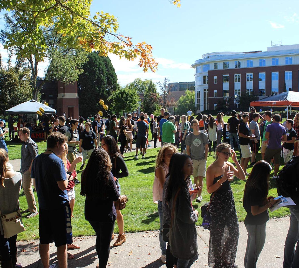 Students exploring Fall Welcoming Social