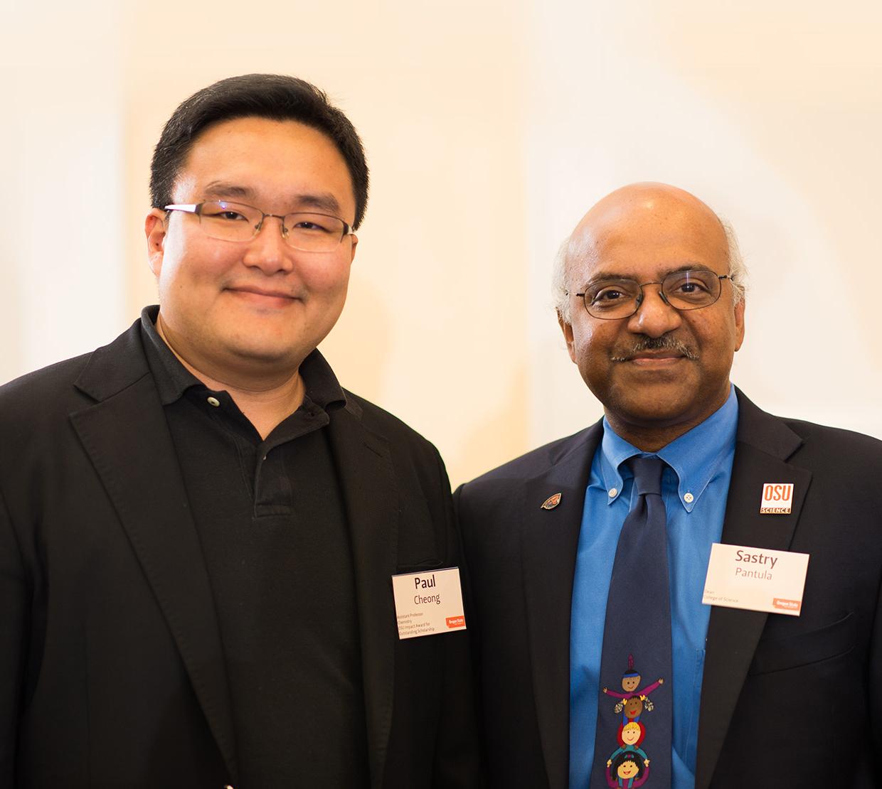 Paul Cheong with Sastry Pantula in lobby