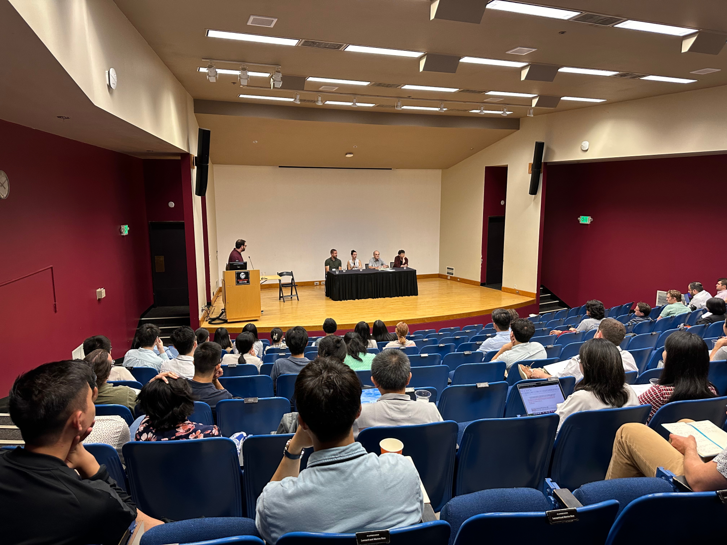 Panelists intrigue a sizable audience of attendees at the 2024 New Researchers Conference.