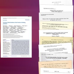 An illustration showing a single research article compared to a large stack of research articles