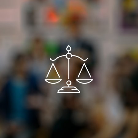 Scales in front of blurred background.