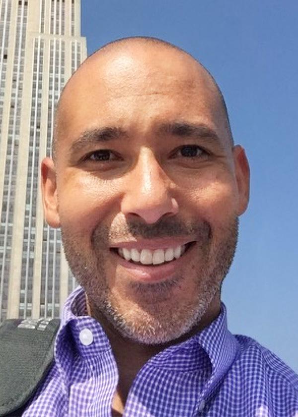 Michael Gilliam in front of the Empire State Building