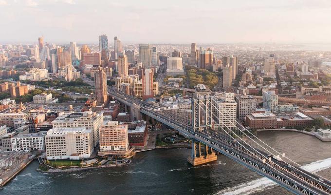 Arial view of New York City