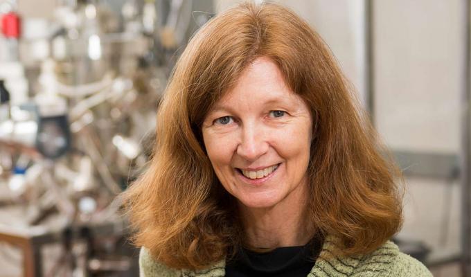 Janet Tate in her physics lab