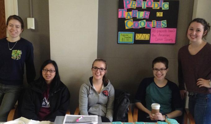 Sigma delta omega students selling cookies in Kidder