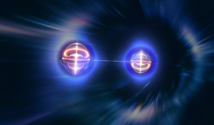 Computer designed image representing quantum entanglement