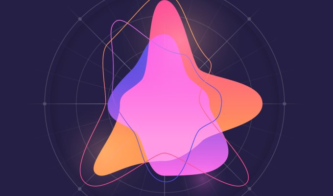 Illustrative representation of data analysis in energetic colors