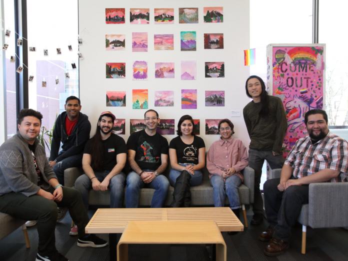 EMUS group members taking a photo together.