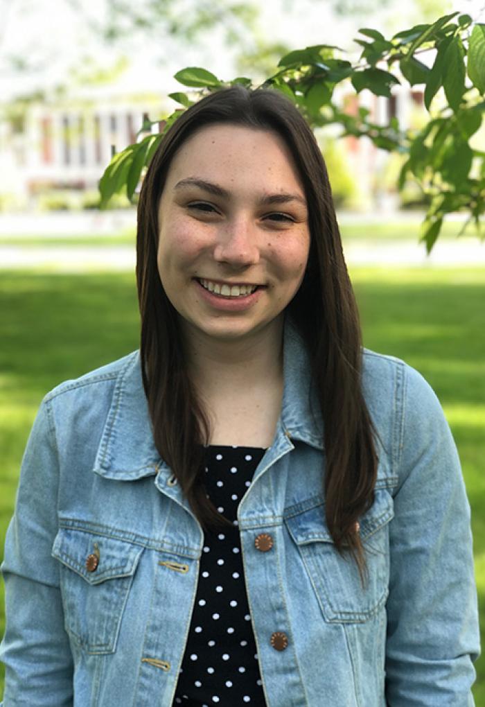 Jenna Beyer standing in front of the Memorial Union