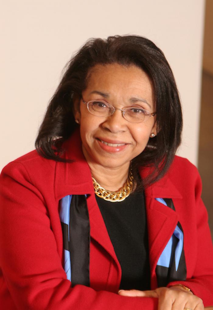 Dr. Shirley Malcom sitting in office space