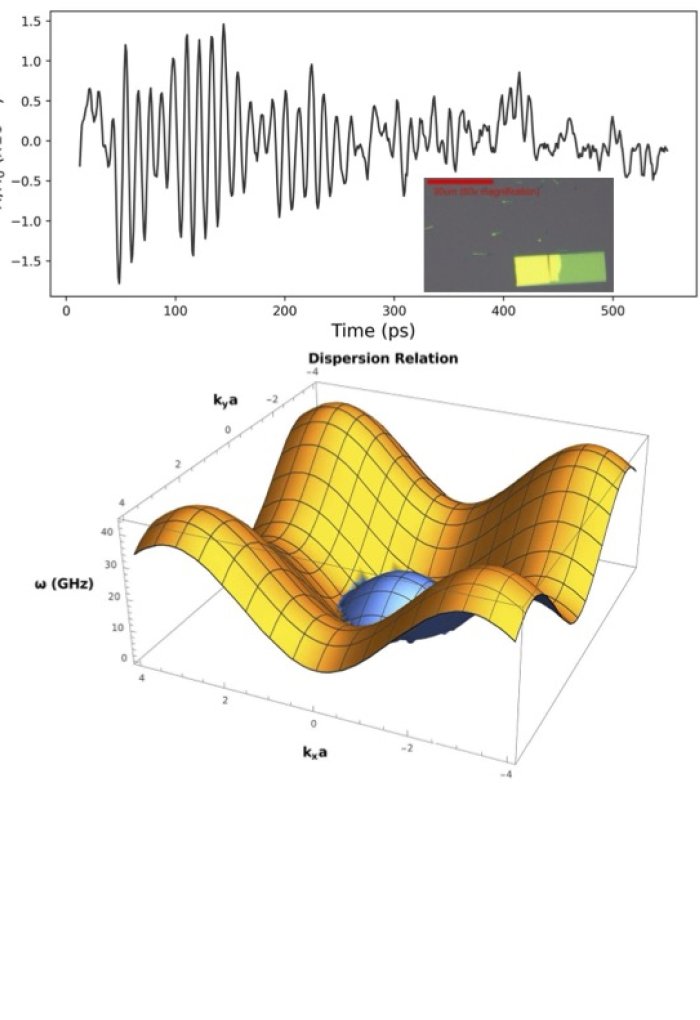 A graph showing oscillations.