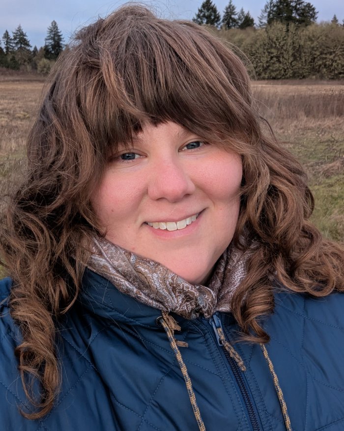 head shot of Katie Martin outdoors