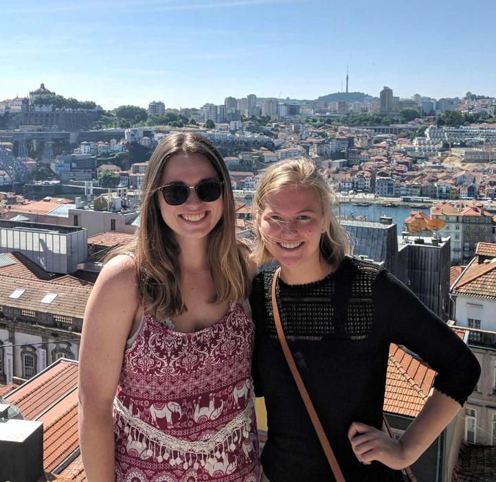 Julianna Donohoe in Spain with her colleague