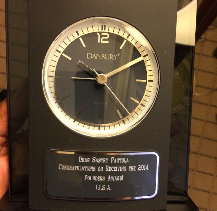 The International Indian Statistical Association (IISA) recognizes Dean Sastry Pantula on receiving the 2014 Founders Award from ASA