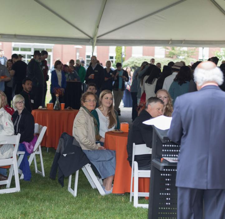 Sastry Pantula speaking to audience