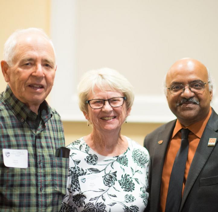 Scholarship donors with Sastry Pantula