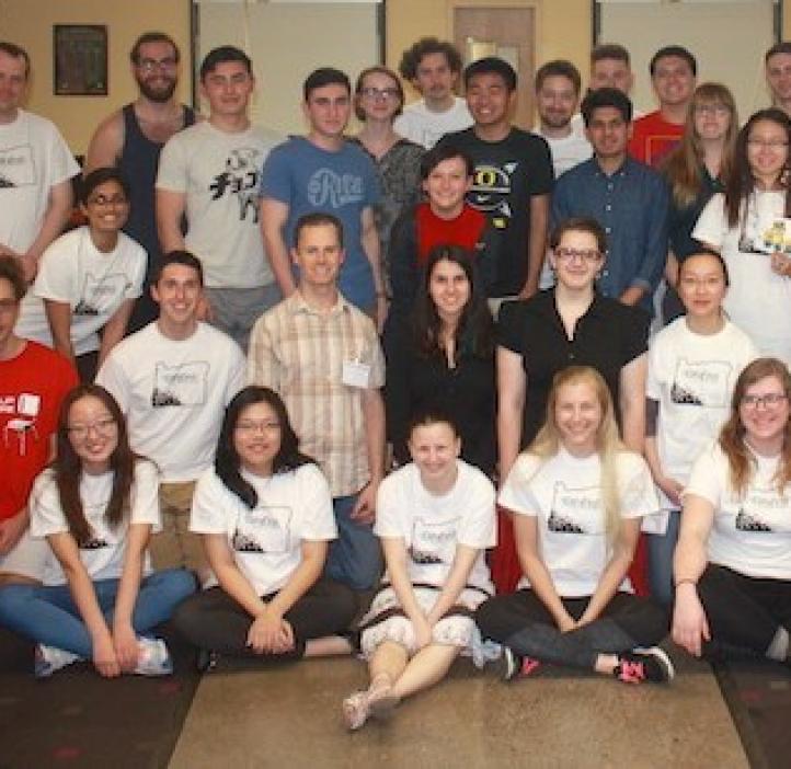 data science student group picture in lab