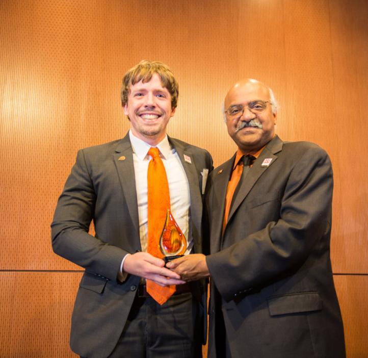 Scott Clark receiving award from Sastry Pantula