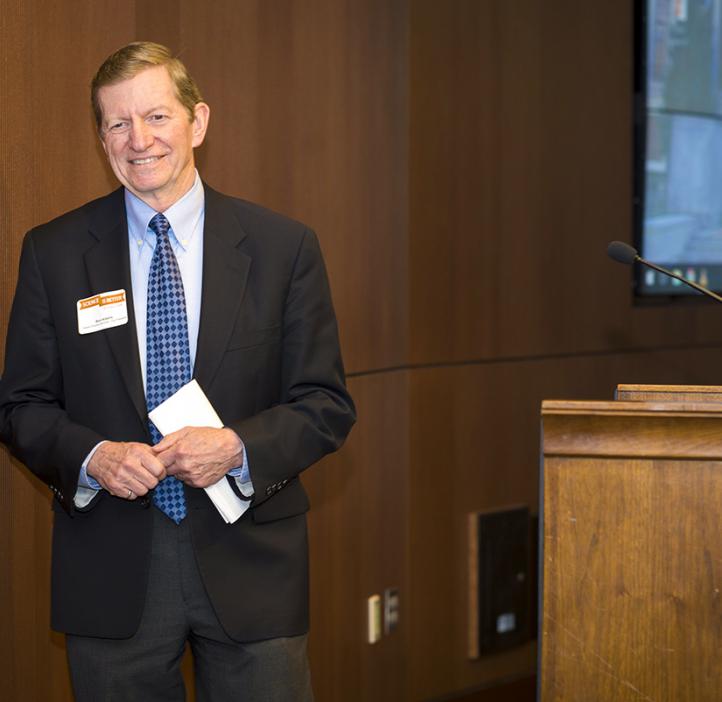 Interim Provost and Executive Vice President Ron Adams is honored for his outstanding service to Oregon State University