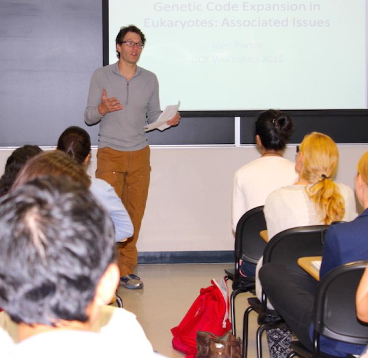 Ryan Mehl speaking to classroom