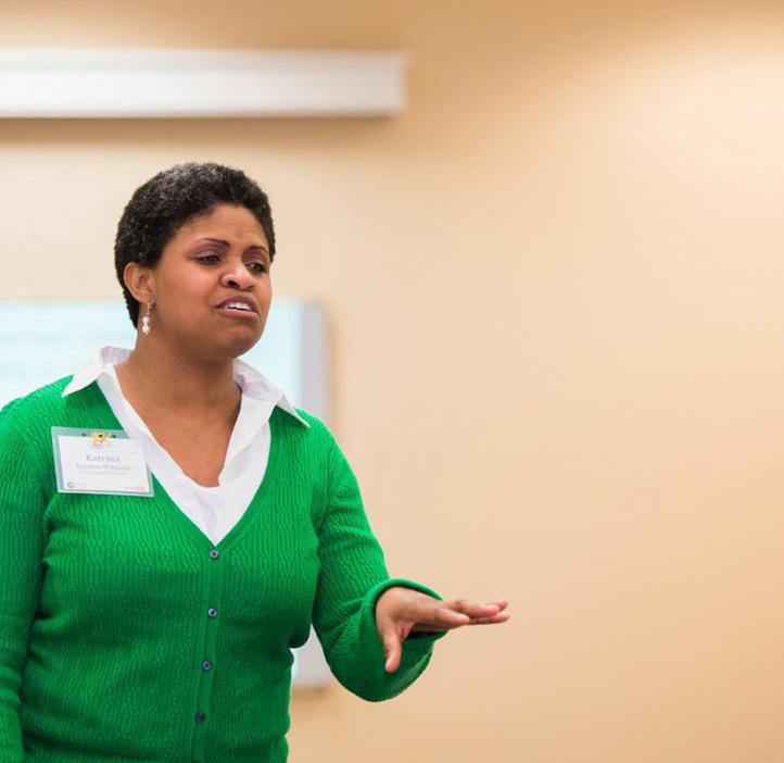 Katrina Harden Williams speaking at conference