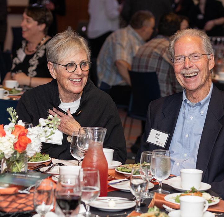 Guests seated at their table.